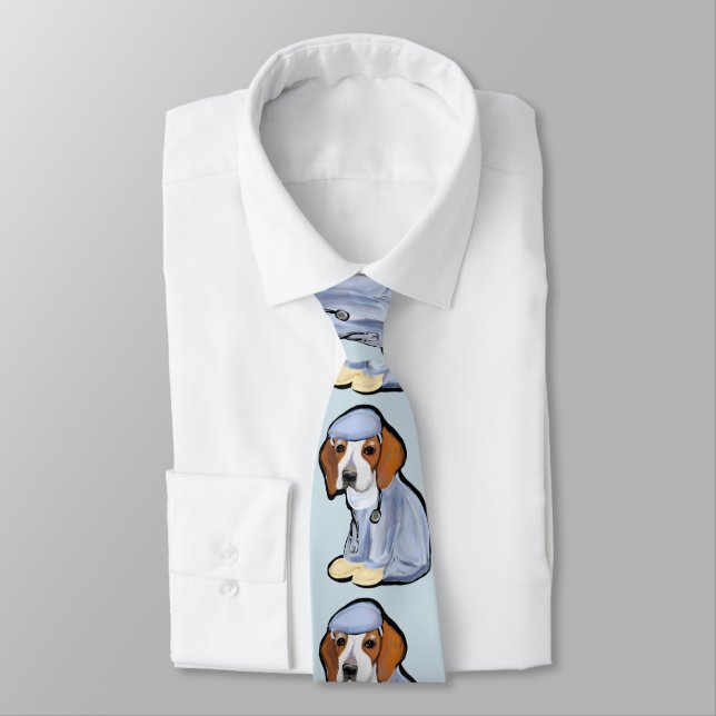 Beagle Doctor Tie (Tied)