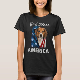 Beagle Dog American USA Flag 4th of July Dog  Owne T-Shirt