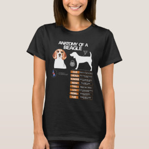 Beagle Dog Anatomy Mum Grandma Dad Men Women Kids T-Shirt