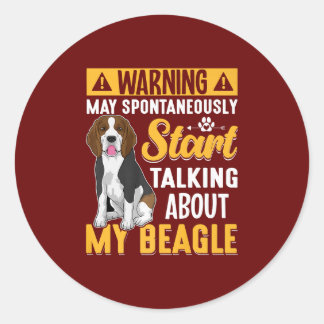Beagle Dog Art Apparel/ Beagle Dog Lovers Classic  Classic Round Sticker