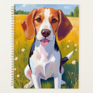 Beagle Dog Art Painting Planner