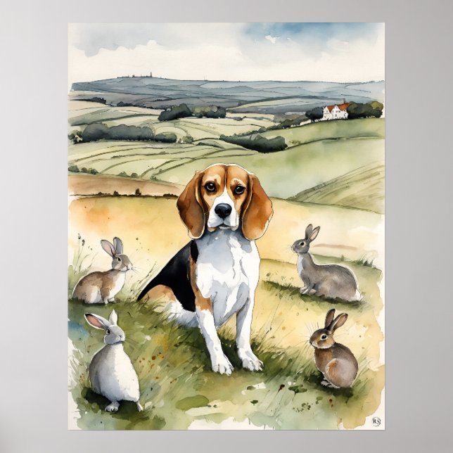 Beagle - Dog Art Print (Front)