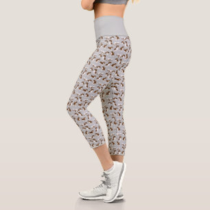 Beagle dog breed - grey capri leggings