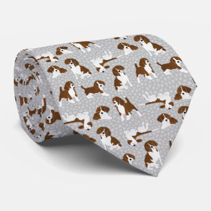 Beagle dog breed - grey tie