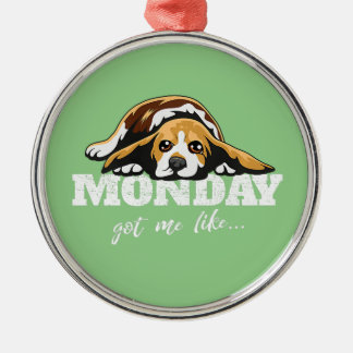 beagle dog breed premium  metal tree decoration