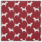 Beagle Dog Breed Silhouettes Pattern Red and White