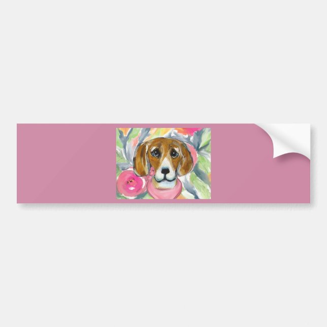 BEAGLE DOG BUMPER STICKER (Front)