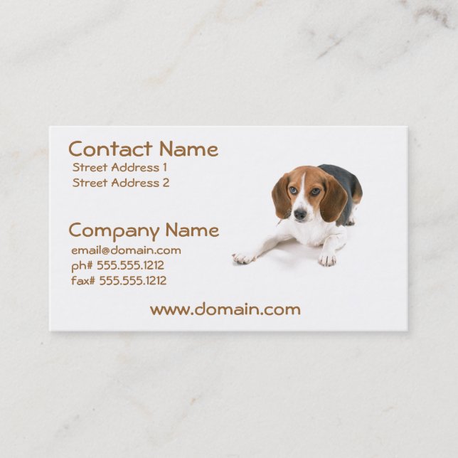Beagle Dog Business Card (Front)