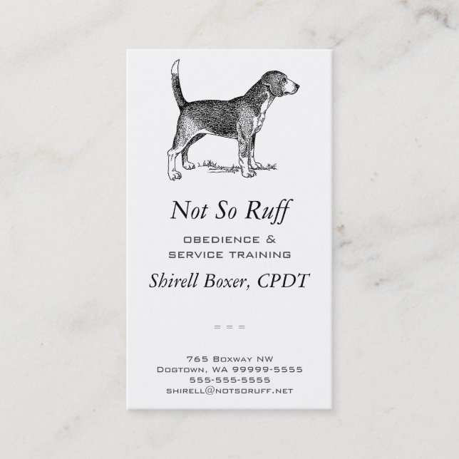 Beagle Dog Business Card (Front)