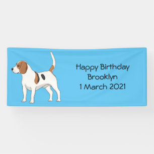 Beagle dog cartoon illustration  banner
