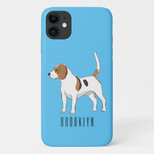 Beagle dog cartoon illustration iPhone 11 case