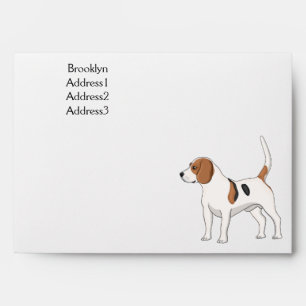 Beagle dog cartoon illustration  envelope