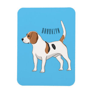 Beagle dog cartoon illustration  magnet