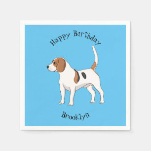 Beagle dog cartoon illustration  napkin