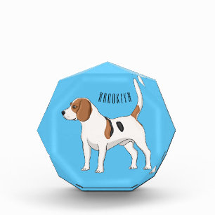 Beagle dog cartoon illustration  photo block