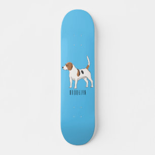Beagle dog cartoon illustration skateboard
