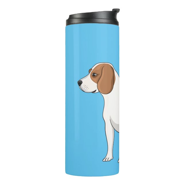 Beagle dog cartoon illustration thermal tumbler (Rotated Left)