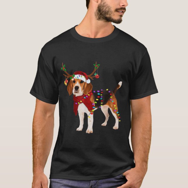 beagle dog christmas Classic T-Shirt (Front)