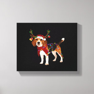 beagle dog christmas Classic T-Shirt Canvas Print