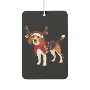 beagle dog christmas Classic T-Shirt Car Air Freshener