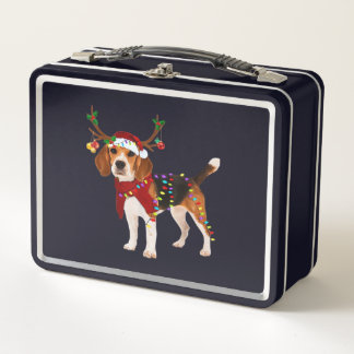 beagle dog christmas Classic T-Shirt Metal Lunch Box