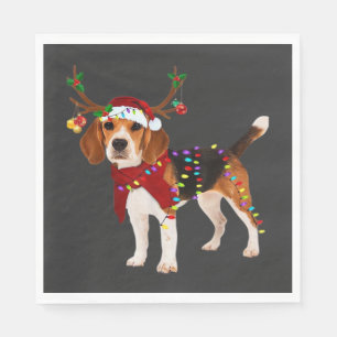 beagle dog christmas Classic T-Shirt Napkin