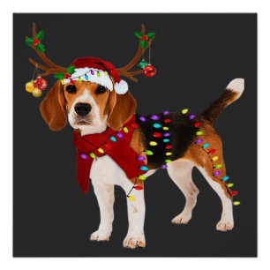 beagle dog christmas Classic T-Shirt Poster