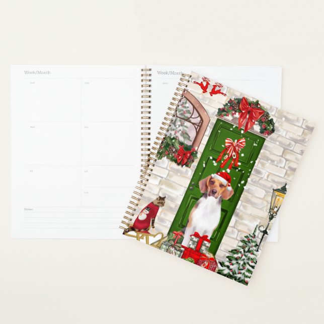Beagle Dog Christmas   Planner (Display)