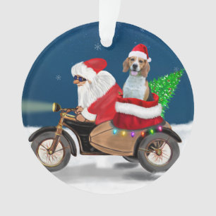 Beagle Dog Christmas Santa Claus Ornament