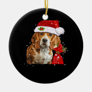 Beagle Dog Christmas T Shirt Christmas Dog Essenti Ceramic Tree Decoration