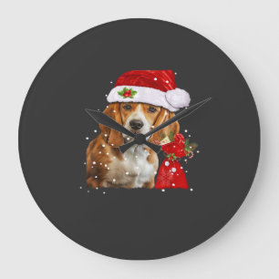Beagle Dog Christmas T Shirt Christmas Dog Essenti Large Clock