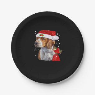 Beagle Dog Christmas T Shirt Dog Family Christmas  Paper Plate