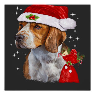 Beagle Dog Christmas T Shirt Dog Family Christmas Poster