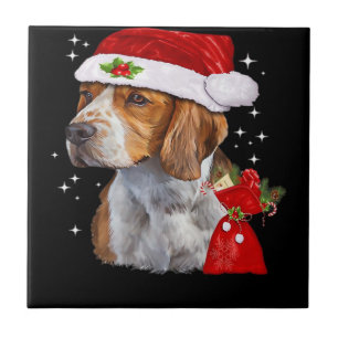 Beagle Dog Christmas T Shirt Dog Family Christmas Tile