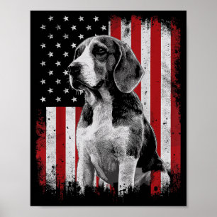 Beagle Dog Dad Mum America 4th of July Patriotic Poster