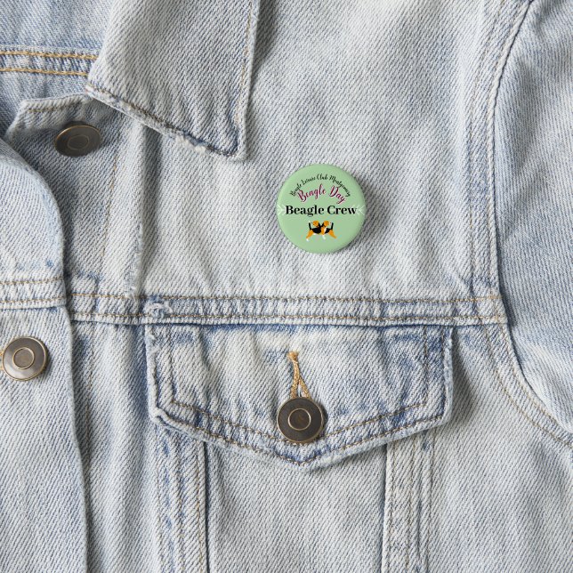 Beagle Dog Day Mailing  3 Cm Round Badge (In Situ)