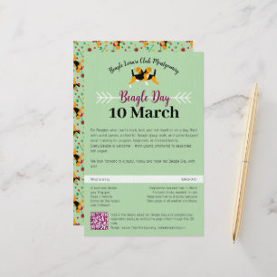 Beagle Dog Day Mailing  Stationery