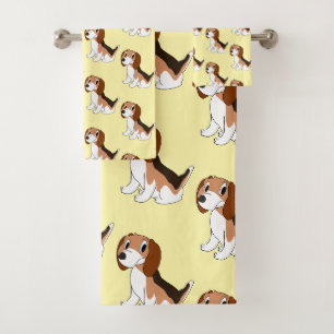 Beagle Dog Design Bath Towel Set