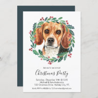 Beagle Dog Elegant Christmas Party