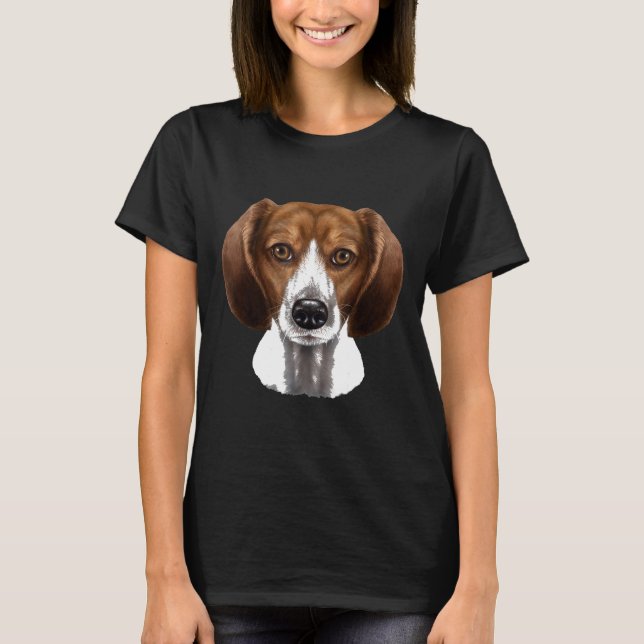 Beagle Dog Face  T-Shirt (Front)