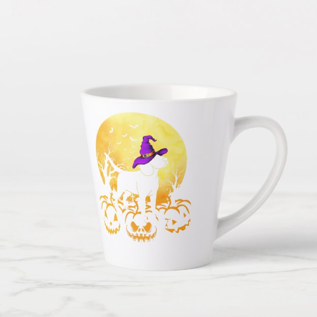 Beagle Dog Halloween Costume Dog Lover Latte Mug (Right)