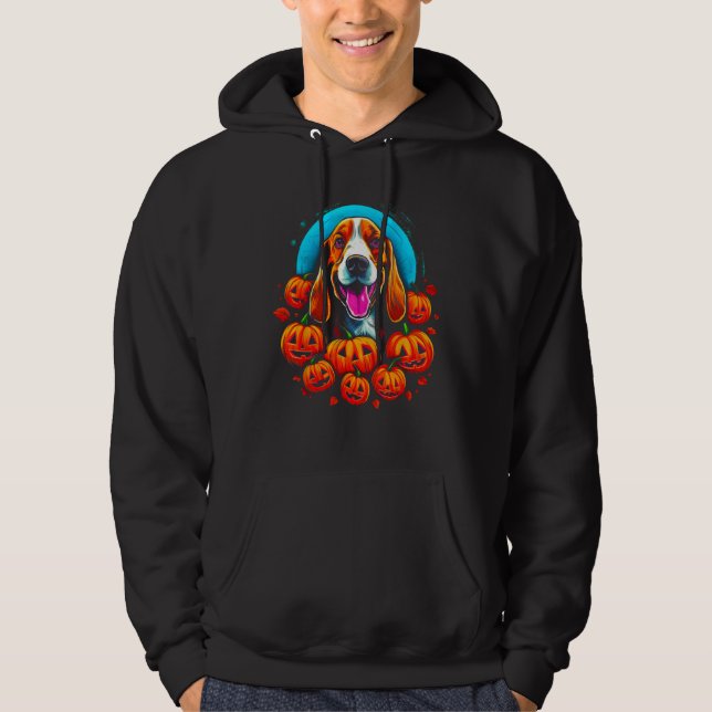 Beagle Dog Halloween Hoodie (Front)