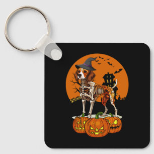 Beagle Dog Halloween Key Ring