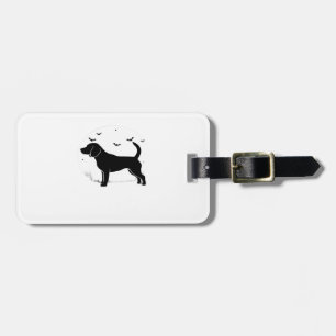 Beagle Dog � Halloween Moon Silhouette Oversized T Luggage Tag