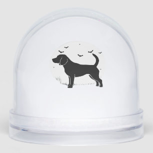 Beagle Dog � Halloween Moon Silhouette Oversized T Snowglobe