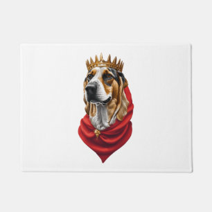 Beagle Dog in a Crown Doormat