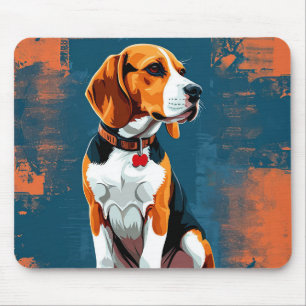 Beagle Dog in Abstract Background Mouse Mat