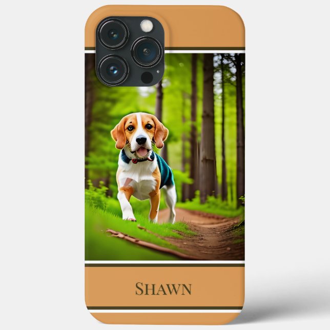 Beagle Dog in Woods Rustic Case-Mate iPhone Case (Back)