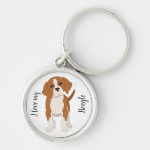 Beagle dog key ring