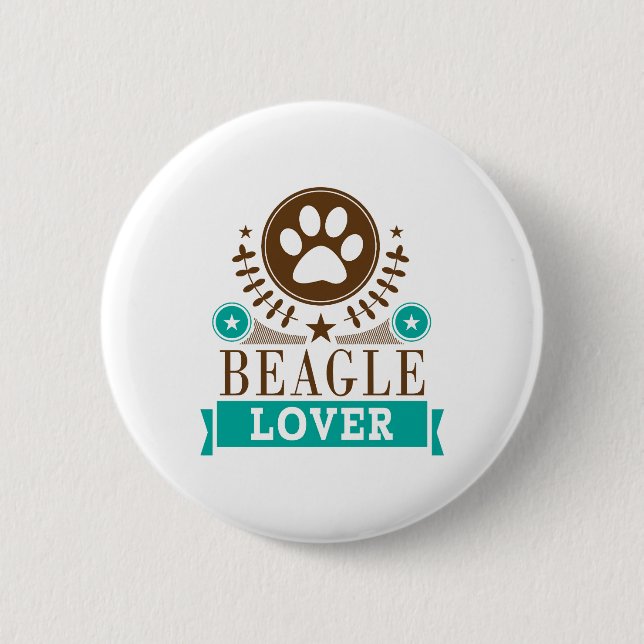 Beagle Dog Lover 6 Cm Round Badge (Front)